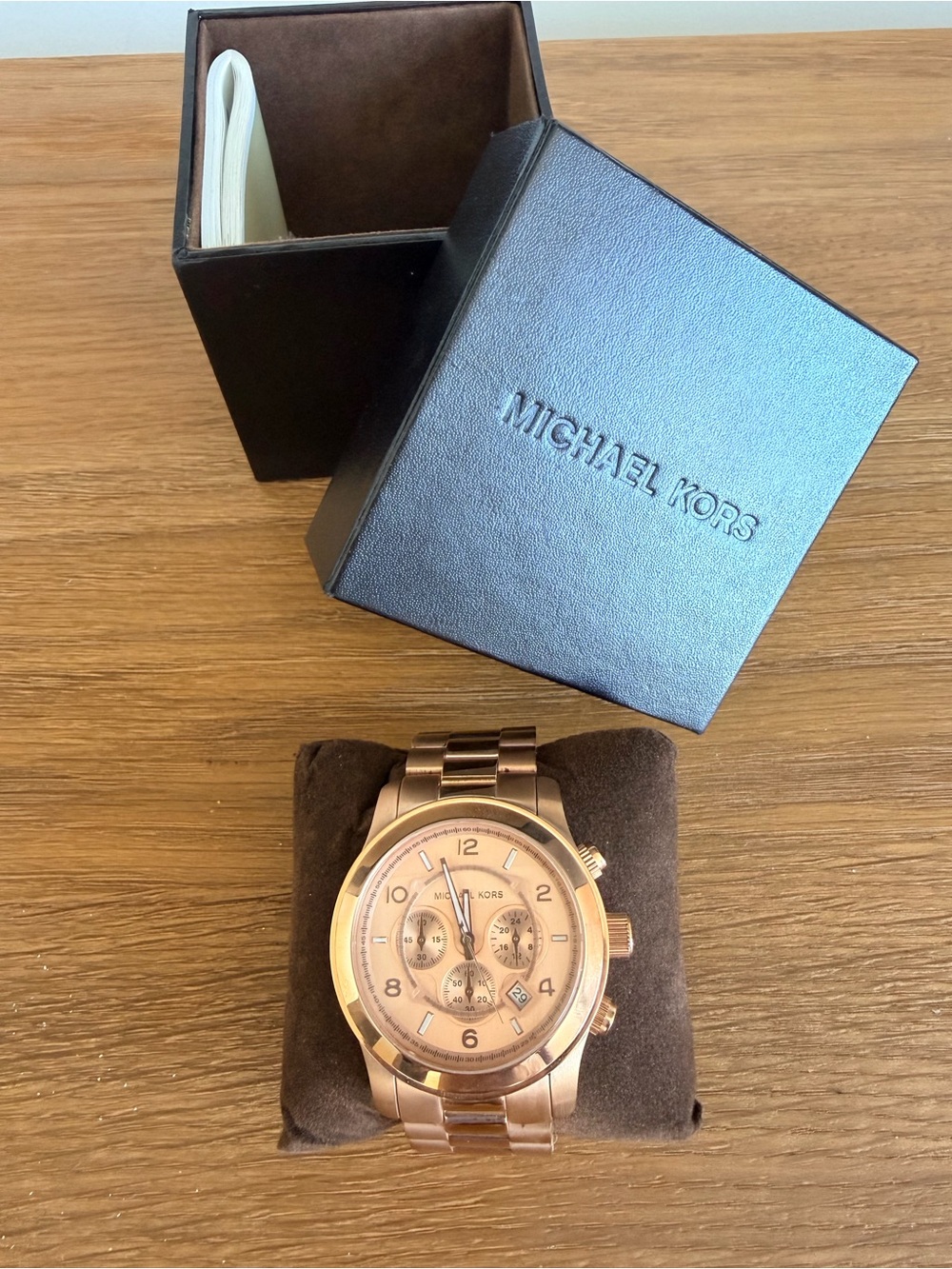 Michael Kors Rose Gold Chronograph Watch – MK8096